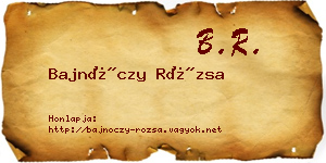 Bajnóczy Rózsa névjegykártya