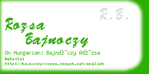 rozsa bajnoczy business card